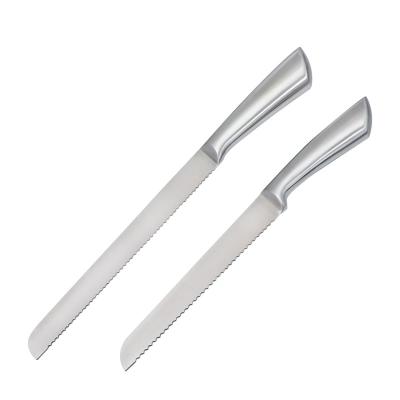 China Sustainable hot sales stainless steel kitchen knife for thick breads serrated knife for slicing bread bagels for sale