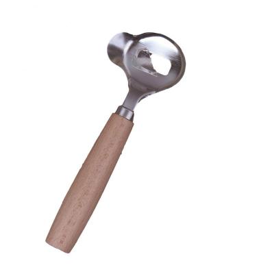 China New Arrival Sustainable Premium 304 Stainless Steel With Wooden Handle Peeler For Peeling Dough for sale