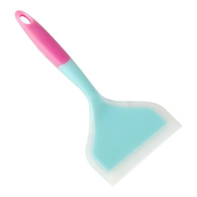 China Viable Silicone Spatula Kitchen Dough Translucent Baking Scraper Cooking Utensils Heat Resistant Scraper Decoration for sale