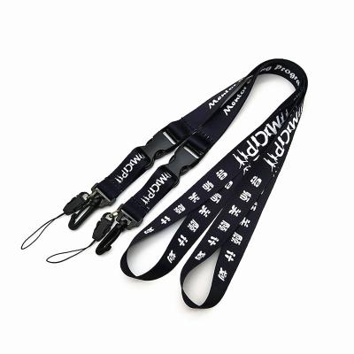 China Custom Logo Polyester Lanyards Full Color Printing Neck Straps Custom Keychain with Card Holders for sale