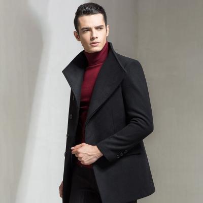 China Regular Men's Winter Warm Mock Coat Outdoor Gentlemen Business Casual Slim Fit Jackets Suits Long Ditch Coat Woolen Men for sale