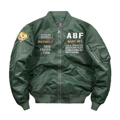 China Classic Bomber Jacket Mens Breathable Embroidered Baseball Jacket Casual Street Style Ma1 for sale