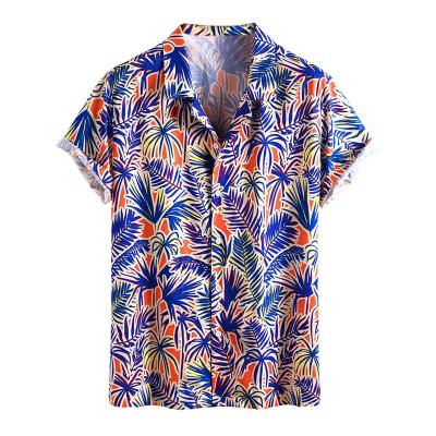 China Shorts Sheath Mens Summer Plus Size Short Sleeve Shirt Vertical Bar Tuxedo Printed Floral Elegant Shirts Men's Shirts for sale