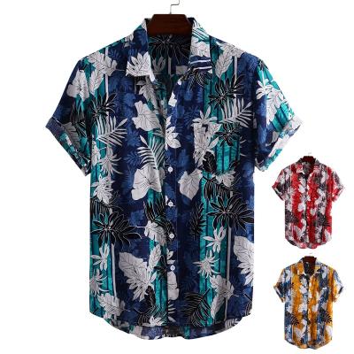 China Cotton Mens Summer Hawaiian Plus Size Tuxedo Cotton Canvas Shirts Urban Printed Shirts Wholesale Printed Shirts For Men Casual for sale