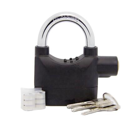 China canyu lock factory suppliers security siren alarm bicycle padlock motorcycles padlock door locks back color Cywj202005112 for sale