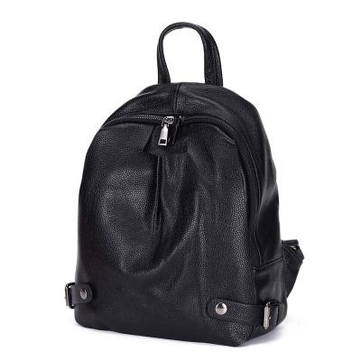 China MESOUL Brand Black Leather Backpack Women Genuine Leather Shoulder Bag Fashion Student School Bags For Girl Female Girl Travel Bags Mochilas for sale