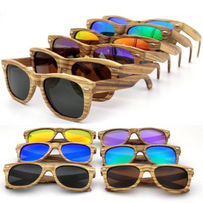 China High Quality Handmade Wooden Eyewear Bamboo Zebra Wood Sunglasses Anti Polarized UV400 Lens Style For Women Men for sale