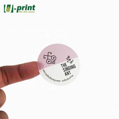 China Waterproof Custom Design Round Transparent Sticker for sale