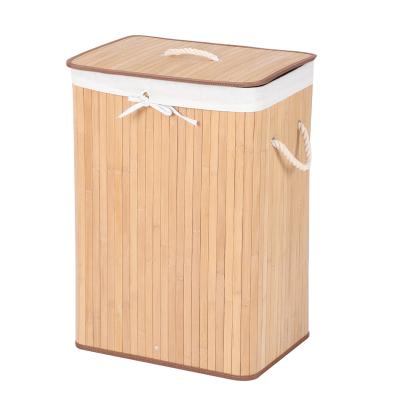 China Minimalist Professional Art For Laundry Storage Matching Laundry Basket Bamboo Wooden Storage Bathroom Shelf for sale