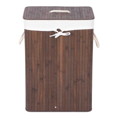 China Minimalist Professional Art Bambus Laundry Hamper Basket Environmental Friendly Natural Bamboo Manufacturer for sale