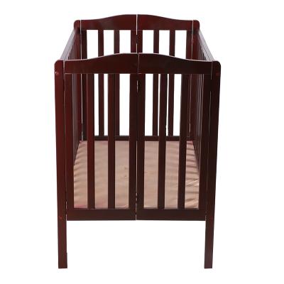 China Brown style solid color pine baby sleep bed modern unpolluted paint European solid wood hutch for sale