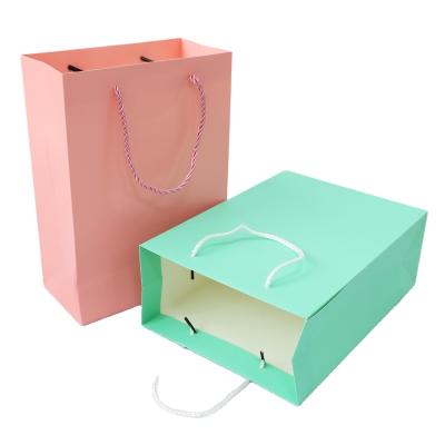 China Recycled Materials Paper Bag With Custom Printed Logo And Size Paper Bag Food Package With Handle Cheap Price Shopping Paper Bag for sale