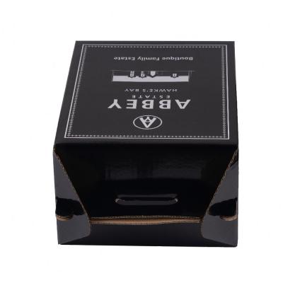 China Recycled Materials Custom Printed Portable Beer Bottle Glasses Wine Box Corrugated Cardboard Paper Wine Packaging Box Cheap Bulk Six Pack Beer Boxes for sale