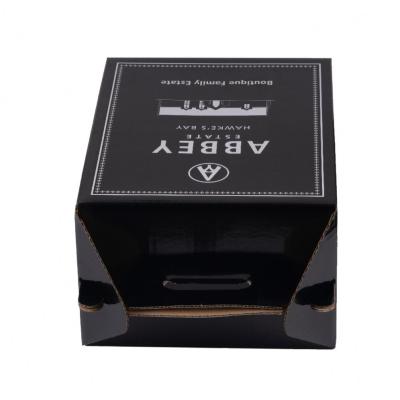 China Recycled Materials Free Design Logo Bottle Red Wine Packaging Wine Glass Custom Corrugated Paper Gift Box For Wine for sale