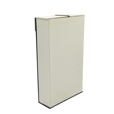 China Gift & Craft In Low MOQ Stock White Color Rigid Cardboard Flat Folding Gift Box For Packing for sale