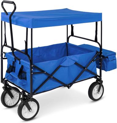 China Tools Trolley Utility Cart Garden Beach Cart Folding Outdoor Camping Portable Shopping Cart with All Terrain Wheels for sale