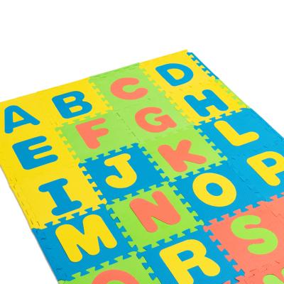 China Washable Kids Foam Mat Interlocking EVA Floor Tiles Puzzle Game with Alphabet and Numbers for sale