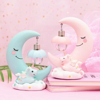 China World cute desk unicorn unicorn cartoon decoration ins heart girl small table lamp moon girl dress up bedroom student warm gift for sale