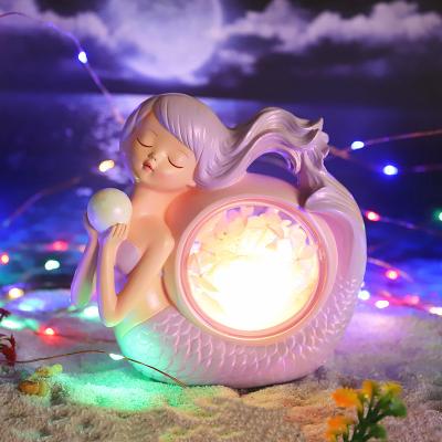 China Global creative bedroom bedside star light star night light mermaid dream heart girl decoration desk gift can be customized for sale