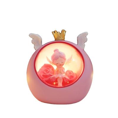 China New national net net red girl's heart angel wings crown ballet girl Institut de la Statistics Bella up bedroom atmosphere lighting night light for sale