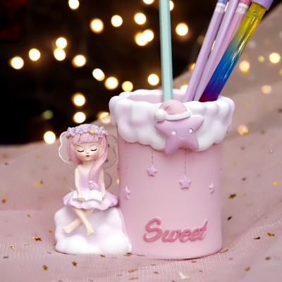 China Fashion children's new heart girl decoration decoration office girl in support global creative cute fairy student pen flower arrangement pen for sale