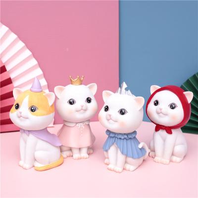 China Crown cat princess ornaments domestic heart manufacturer's new girl's piggy bank to send children's birthday gift resin open piggy bank for sale