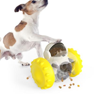 China Stored Interactive Robot Tumbler Puppy Training Treat Dispenser Dog Toy Slow Feeder for sale