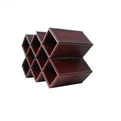 China The Top Grade Leather Luxury Wine Holder For Bar And Hotel for sale