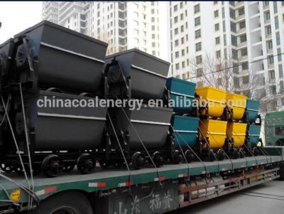 China KFU Rocker Side Dump mining Car 600 gauge bucket tipping mine car for sale