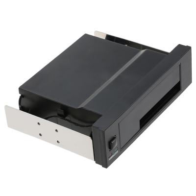 China Single Mobile External SATA HDD Rack SSD Enclosure Stainless Steel Bay Hard Drive With LED Indicator Support Hot-swap 2.5/3.5inches Fit 5.25