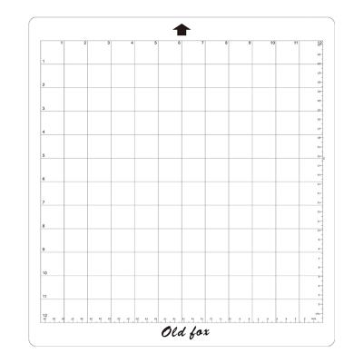 China OLD FOX Replacement PP Cutting Mat Transparent Adhesive Mat with Measuring Grid 12*12 inch for Silhouette Cameo Plotter Machine for sale