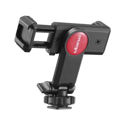 China PORTABLE Tripod Phone Holder Clamp Clip Mount Rotating Adapter with 1/4 Microphone Hot Mount Cold Shoe 360 ​​Degree Rotatable for sale