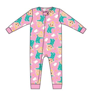 China 100% Cotton Custom Printed Sleepsuit Zipper Baby Rompers Toddler Sleepers Boy Girl Clothes Baby Romper Jumpsuit for sale