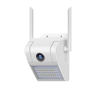 China Smart Siren V380 H.265 Built-in Home CCTV Projector Cameras Waterproof IP66 Wifi LED Courtyard Aisle Light Camera for sale