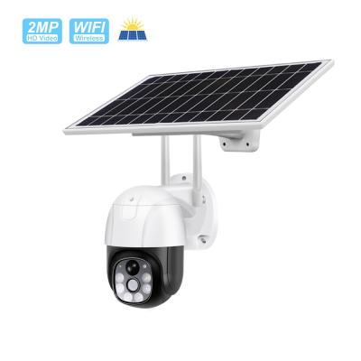 China V380 IP66 Solar Powered Solar Powered Ptz Camera 1080P WIFI Outdoor Ptz Outdoor Security Cameras Siren Built-in Auto Tracking Camera for sale