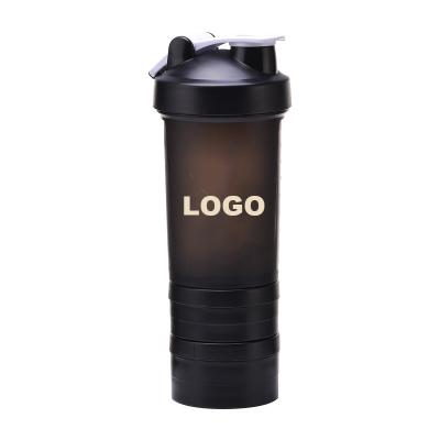 China Viable Custom Logo BPA Free Blender Water Bottle With Pill Case Gym Protein Shaker With Mixing Shaker Ball for sale