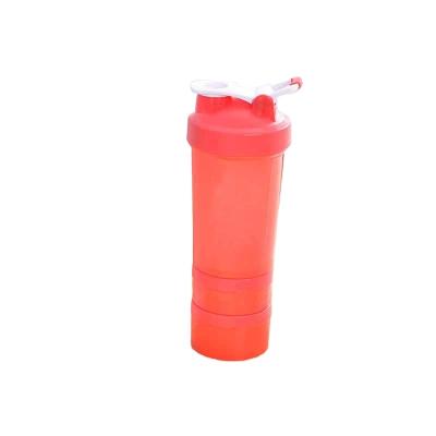 China OEM BPA Free Three-Layer Gym Bottle Viable Protein Shaker Bottle Shaker Bottle With Stainless Steel Mixing Ball With Pill Case for sale