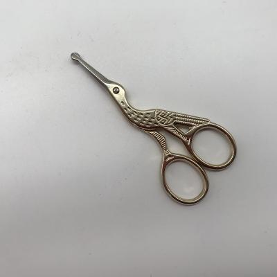 China Professional Embroidery Beauty Hair Scissors Nose Scissors Crane Bird Scissors for sale