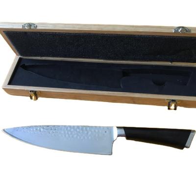 China Amazon Viable Hot Selling Damascus Chef Knife Wooden Box Economical Pakka Handle Forged Handle for sale