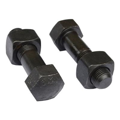 China Aatomobile Fasteners Manufacturer Galvanized 8.8 10.9 12.9 Steel Track Barley Grit Rail Bolt And Nut Parts for sale