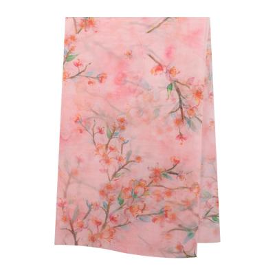 China New Rose Custom Silk Fabric 8mm Breathable Floral Georgette Printed Fabric Pure Silk Georgette For Lady Garment Scarf Dress for sale