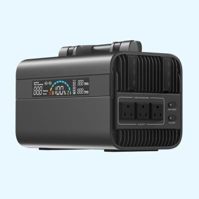 China Type C Portable Emergency 600w Power Banks And Charging Station Power Station Battery Charging Solar Generator Set for sale