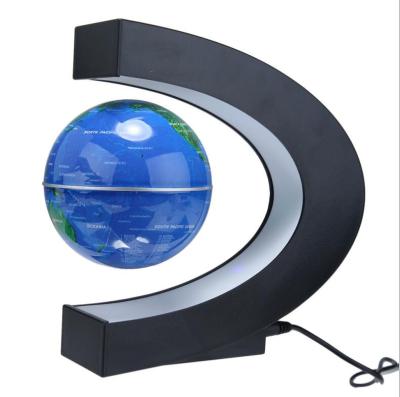 China Magnetic Levitation Floating C Shape 3D World Globe Fying Anti-Gravity Floating Magnetic Rotating Globe for sale