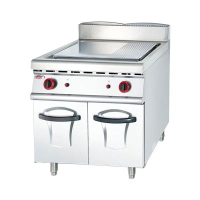 China Outdoor Multi Function Pizza Maker Electric Griddle With 1/3 Fluted Cabinet for sale