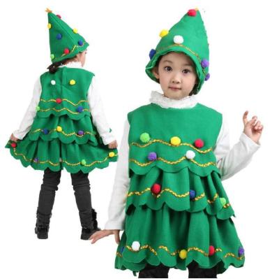 China Breathable Children's Christmas Tree Show Suits Girls Christmas Children's Costumes for sale