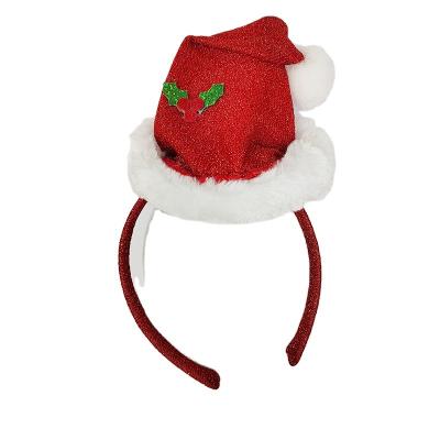 China Christmas Decoration Santa Hat Hair Band Party Sweet Fast Shipping Small Accessories For Kids And Adults In Stock for sale