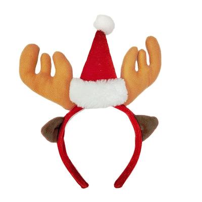 China Christmas Decorations Reindeer Antler Hair Band Christmas Party Holiday Soft Fast Shipping Headpiece In Stock for sale