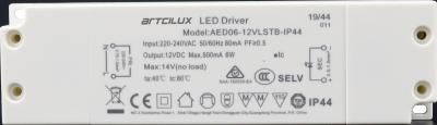 China Constant Voltage Waterproof LED Driver 12V 6W IP44 For Mirror & Kitchen Lights for sale