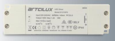 China 15W 12V LED fuente de alimentación impermeable de voltaje constante conductor LED IP44 en venta