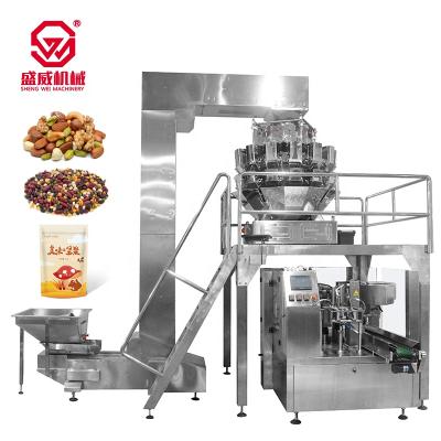 China Food Nuts/Wood Filling Sealing Machine Automatic Doypack Packaging Machine Pistachio/Zipper Hard Almonds Nuts,Laminated Film Packing for sale